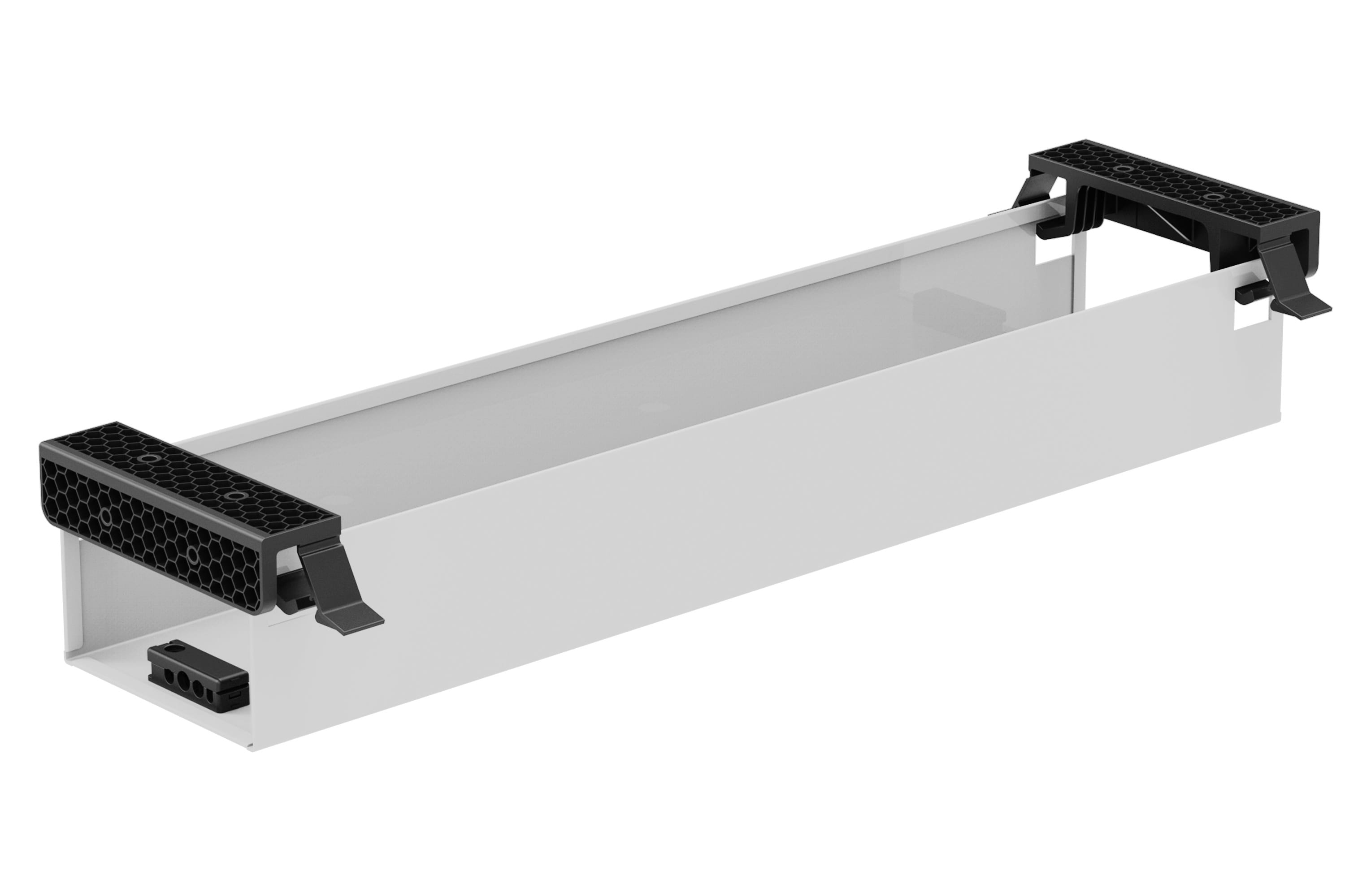 Kabelwanne klappbar, klappbares Kabelmanagement, Kabelbox 57 cm, weiß