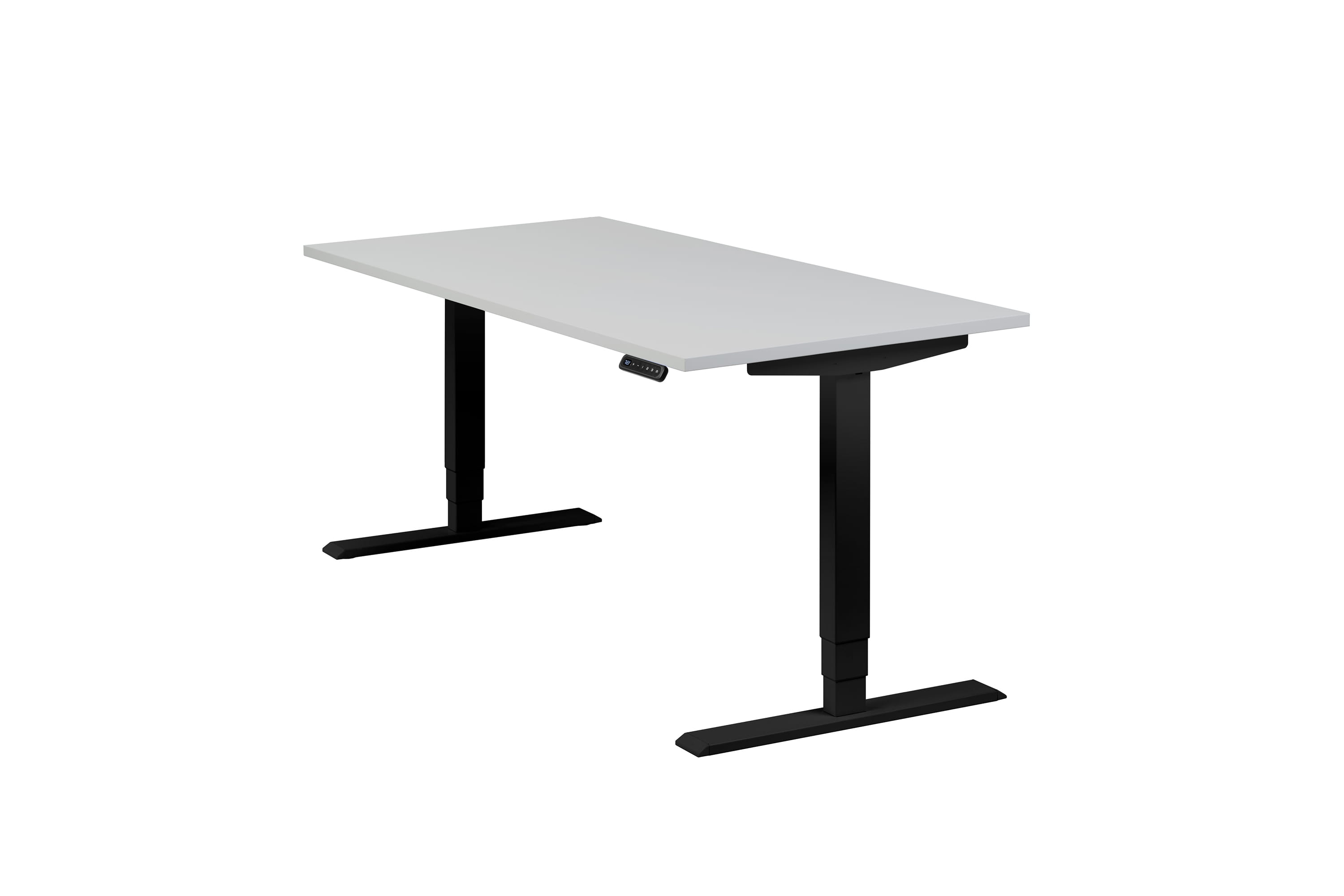 HD_Kombi_160_lichtgrau-Melamin_schwarz_01_3000x2000 Homedesk mit Tischplatte Melaminharz beschichtet