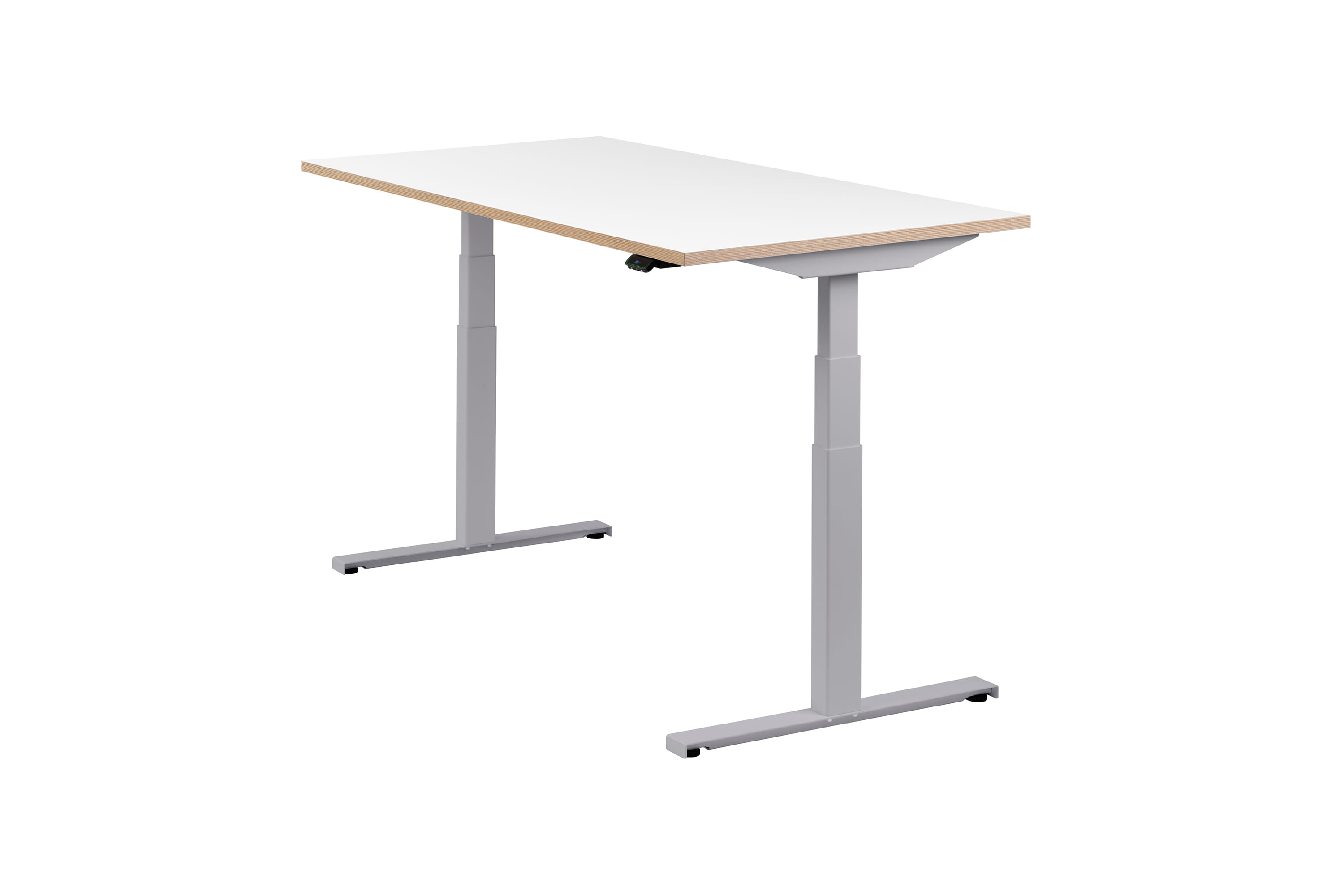 ED_Kombi_160_weiss-Melamin-Multi_silber_02_3000x2000 Easydesk avec plateau en mélaminé - chants en multiplex