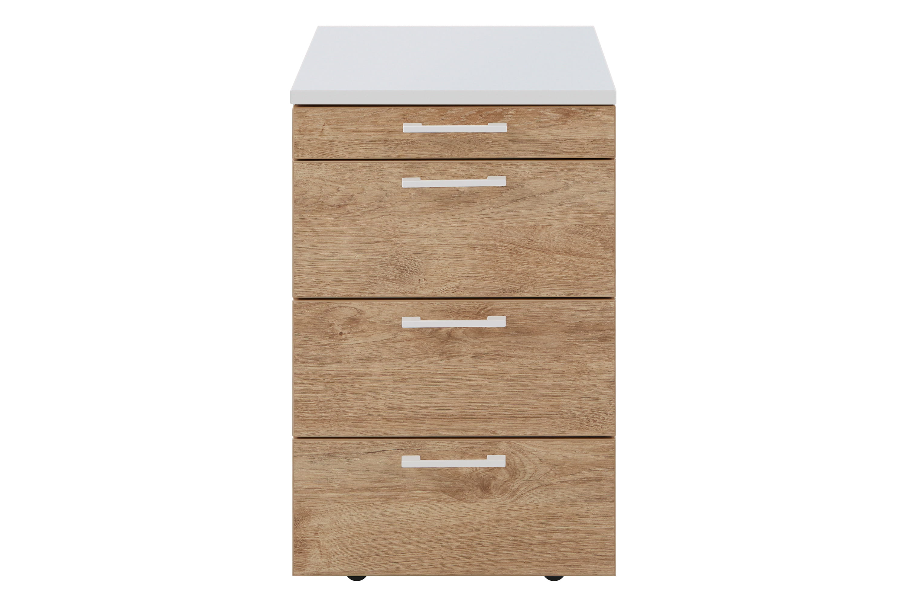 Rollcontainer_weiss-wildeiche-Bild03 be.smart – kontenerek na kólkach 43 cm