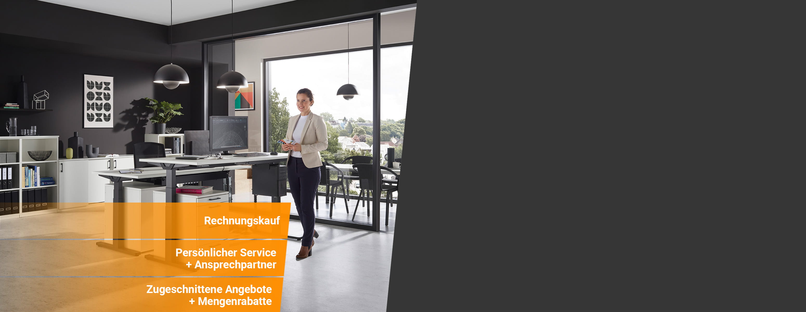 Slider der Hauptseite Werbung für B2B