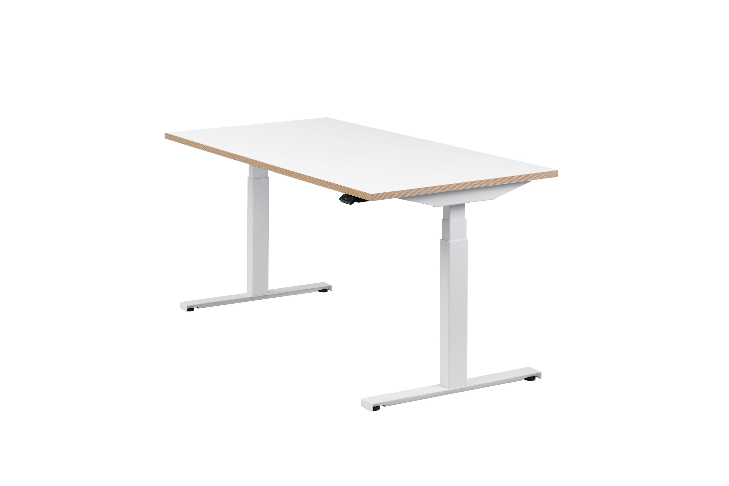 ED_Kombi_160_weiss-Melamin-Multi_weiss_01_3000x2000 Easydesk avec plateau en mélaminé - chants en multiplex
